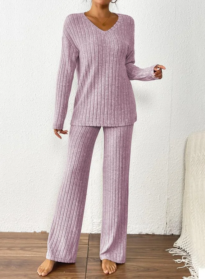 Take Two Women Textured Knit Top and Pyjama Set